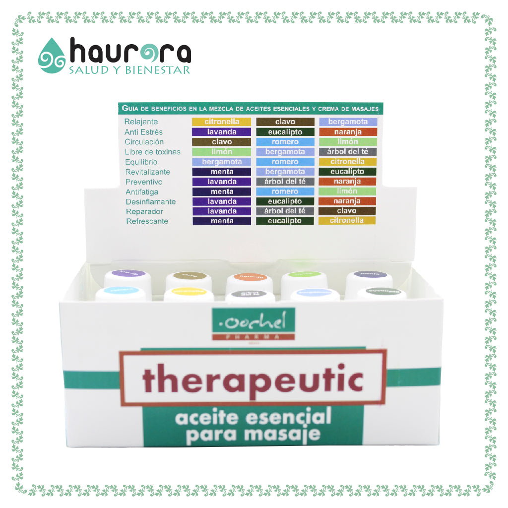 THERAPEUTIC Kit de aceites para masajes, aromaterapia o humidificador